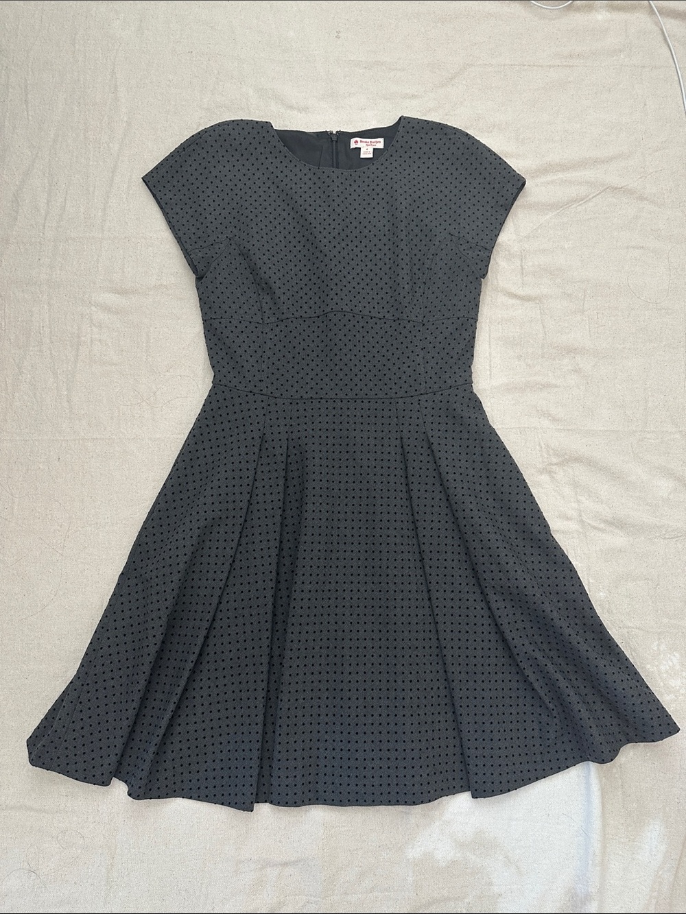 Brooks Brothers Red Fleece Black Polka Dot Fit & Flare Dress - Size 4 - Picture 1 of 9